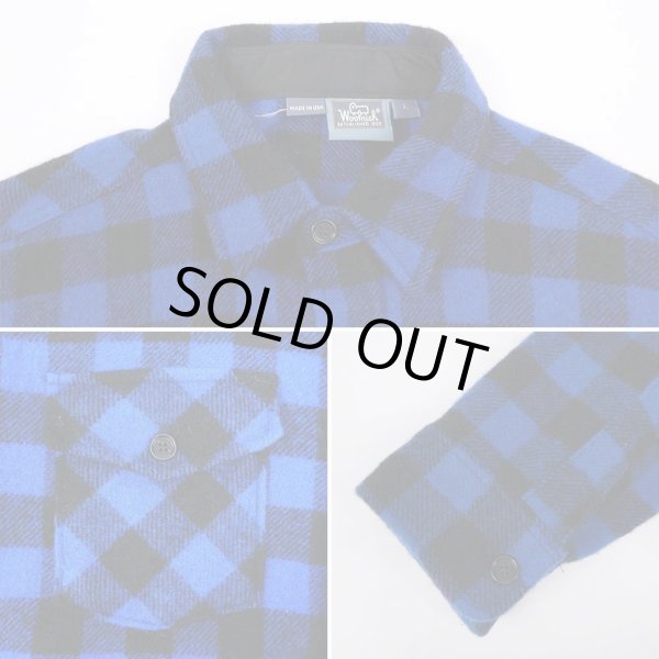 画像4: 90's Woolrich ブロックチェック柄 ウールシャツ "MADE IN USA" (4)