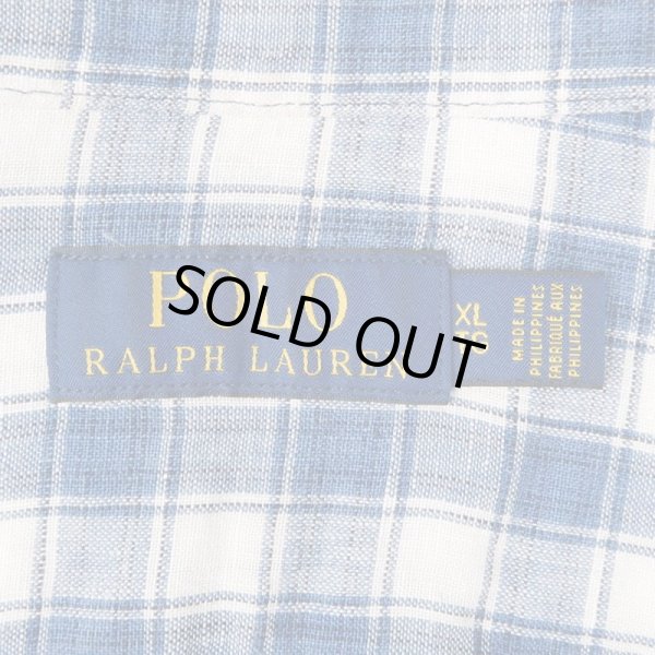 画像2: 00's Polo Ralph Lauren S/S リネンワークシャツ (2)