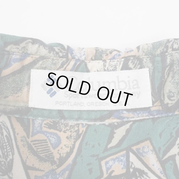 画像2: 90's Columbia S/S 総柄 ボタンダウンシャツ (2)