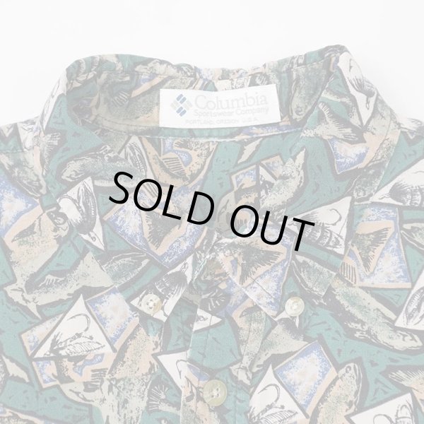 画像3: 90's Columbia S/S 総柄 ボタンダウンシャツ (3)