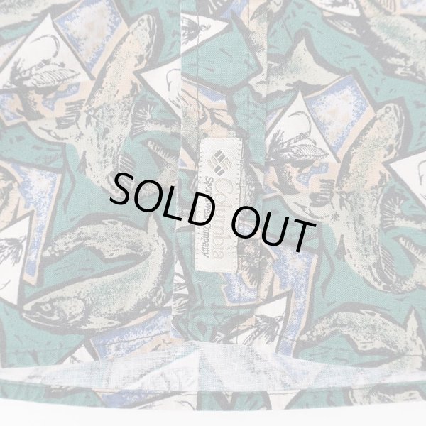 画像4: 90's Columbia S/S 総柄 ボタンダウンシャツ (4)