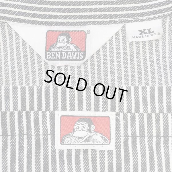 画像2: 90's BEN DAVIS S/S ハーフジップ ワークシャツ "MADE IN USA" (2)