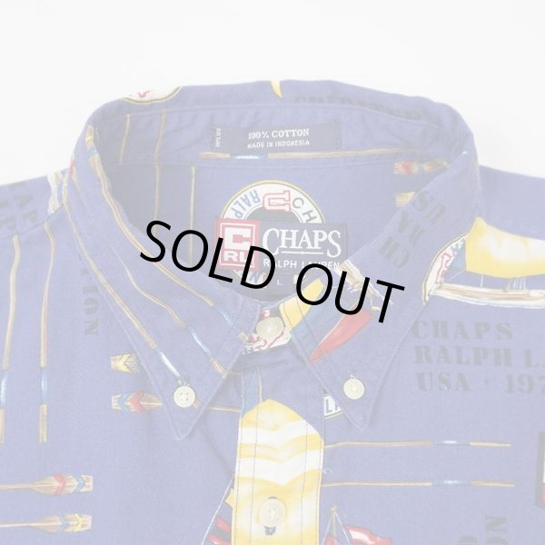 画像3: 90's CHAPS RALPH LAUREN 総柄 ボタンダウンシャツ (3)