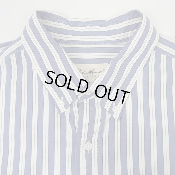 画像3: 90's Eddie Bauer マルチストライプ柄 ボタンダウンシャツ "白タグ" (3)