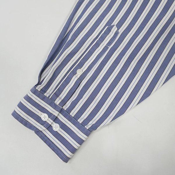 画像5: 90's Eddie Bauer マルチストライプ柄 ボタンダウンシャツ "白タグ" (5)