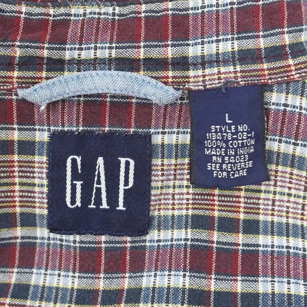 画像2: 00's OLD GAP S/S レギュラーカラーシャツ (2)