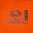 画像2: 00's Fruit of the loom 前V ブランクスウェット "DEADSTOCK / ORANGE" (2)