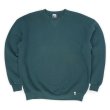 画像1: 90's RUSSELL 前V ブランクスウェット "MADE IN USA / BLUE GREEN" (1)