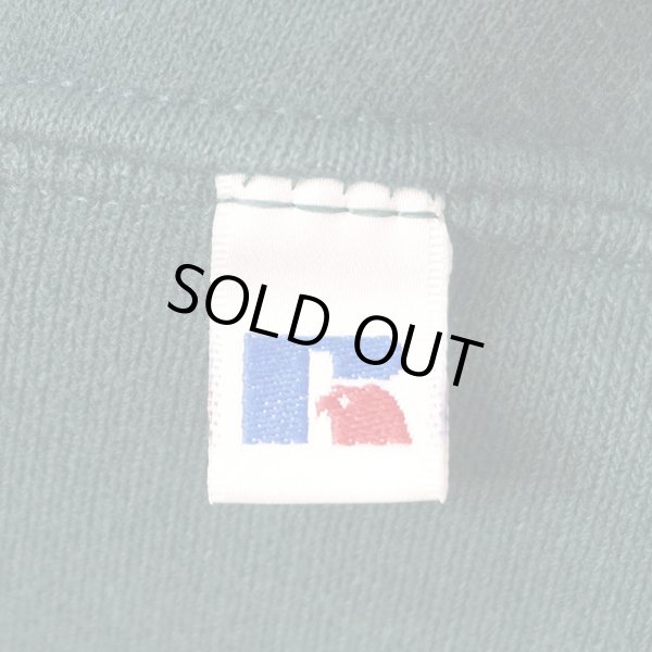 画像3: 90's RUSSELL 前V ブランクスウェット "MADE IN USA / BLUE GREEN" (3)