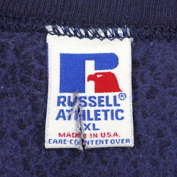 画像2: 90's RUSSELL カレッジプリント スウェット "MADE IN USA" (2)