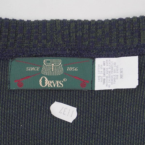 画像2: 【L / DEADSTOCK / MADE IN USA】90's ORVIS コットンピケスウェット (2)