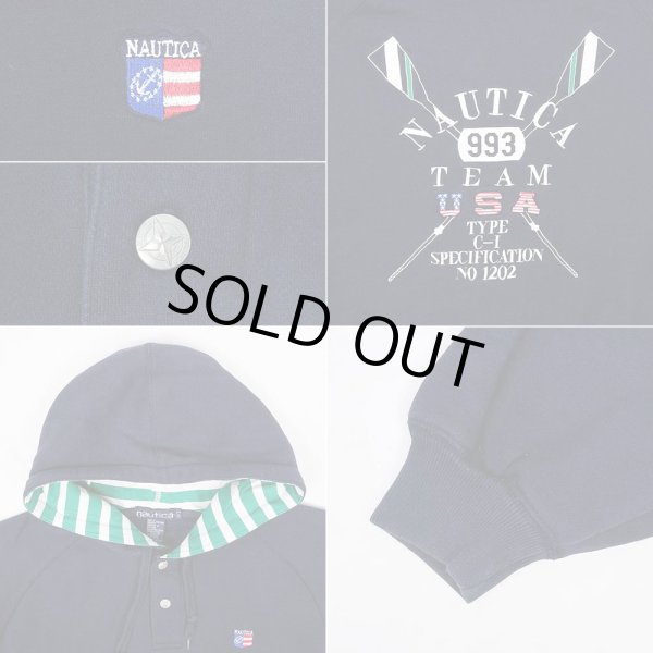 画像4: 90's NAUTICA ヘンリーネック スウェットパーカー (4)