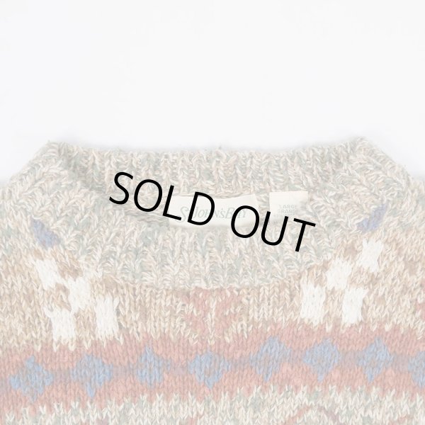 画像4: 90's St John's Bay 総柄 コットンニット (4)