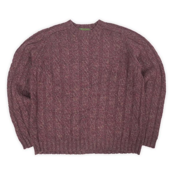画像1: 00's Eddie Bauer ケーブル編み ウールニット (1)