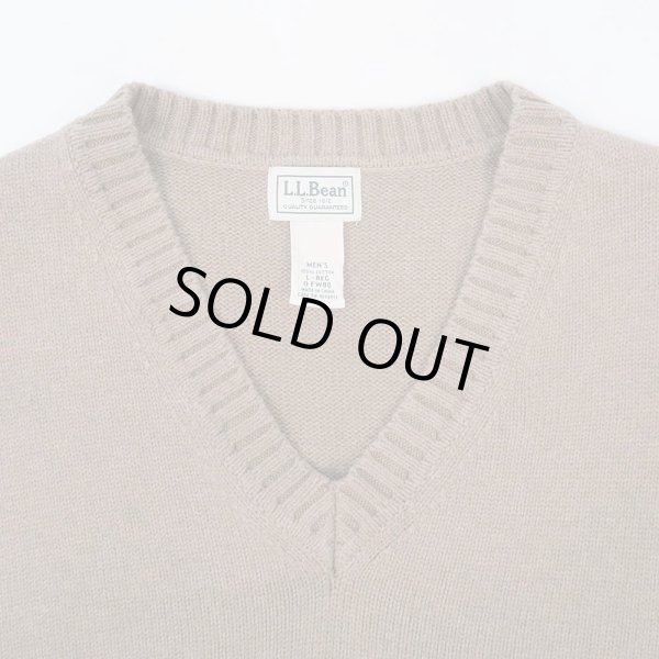 画像3: 90's L.L.Bean Vネック コットンニットベスト (3)
