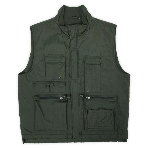 画像1: 00's OLD GAP フリースライナー ナイロンベスト "OLIVE" (1)
