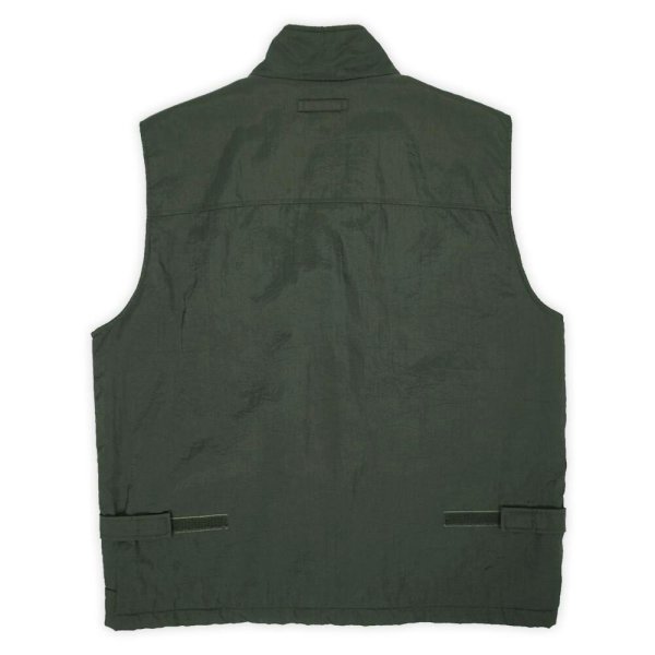 画像2: 00's OLD GAP フリースライナー ナイロンベスト "OLIVE" (2)