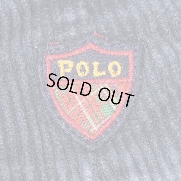 画像3: 90's Polo Ralph Lauren 2タック 太畝コーデュロイトラウザー "NAVY" (3)