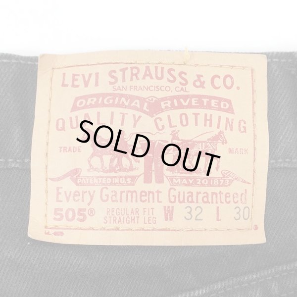 画像3: 90's Levi's 505 ブラックデニムパンツ "W32 L30" (3)