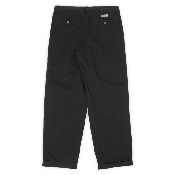 画像2: 90's OLD NAVY 2タック チノトラウザー "BLACK / W31 L30" (2)