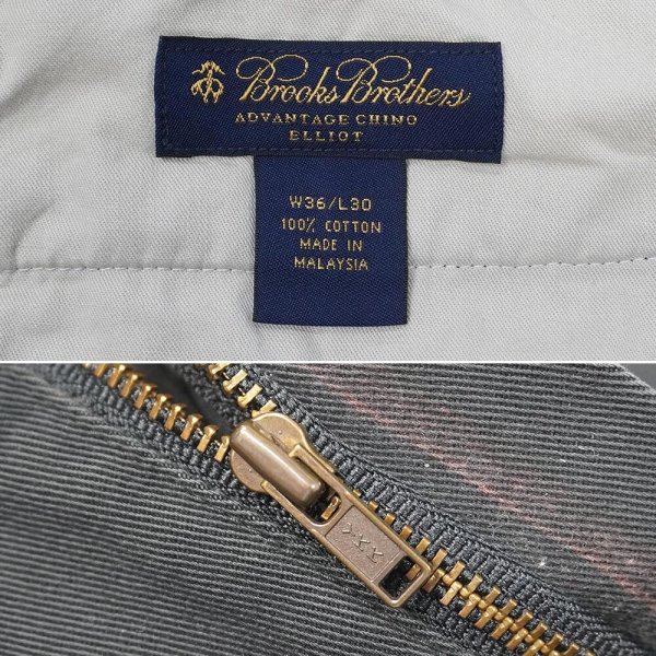 画像3: 00's Brooks Brothers 2タック チノトラウザー "ELLIOT / W36 L30" (3)
