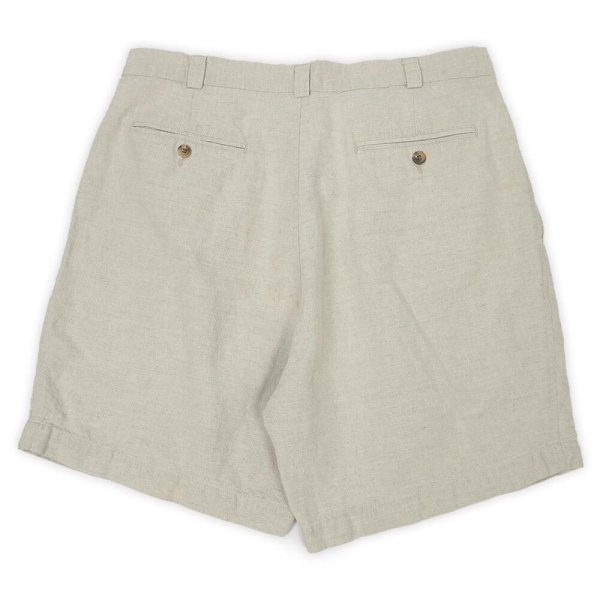 画像2: 90's PERRY ELLIS 2タック リネンコットンショーツ (2)