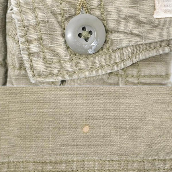 画像4: 00's POLO JEANS リップストップ カーゴショーツ "OLIVE / W34" (4)