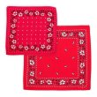 画像1: 50-60's Vintage Bandanna 2pcs SET “Flower Motif” (1)