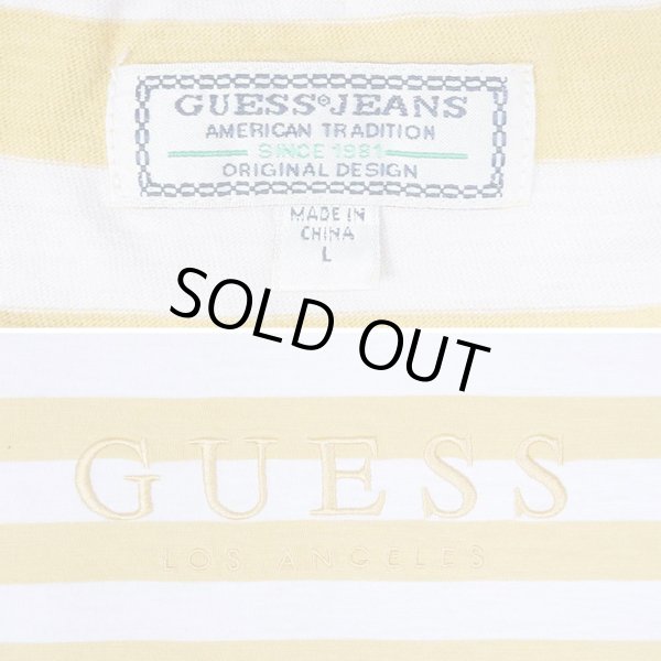 画像2: 90's GUESS JEANS ボーダー柄 Tシャツ (2)