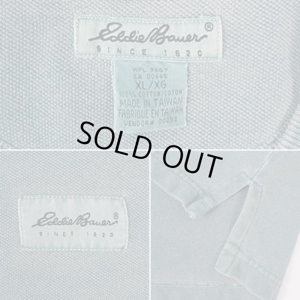 画像2: 90's Eddie Bauer L-S カットソー "コットンピケ / 白タグ" (2)