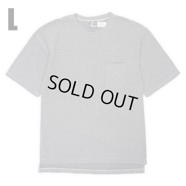 画像1: 【L】90's STEEL BRIDGE コットンピケ ポケットTシャツ "NAVY / MADE IN USA / DEADSTOCK" (1)