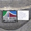 画像2: 【L】90's STEEL BRIDGE コットンピケ ポケットTシャツ "NAVY / MADE IN USA / DEADSTOCK" (2)