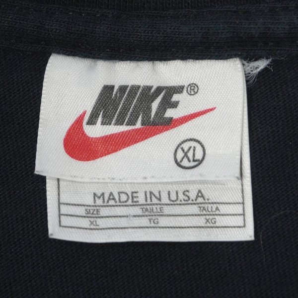 画像2: 90's NIKE L/S スウォッシュロゴ刺繍 Tシャツ "MADE IN USA" (2)