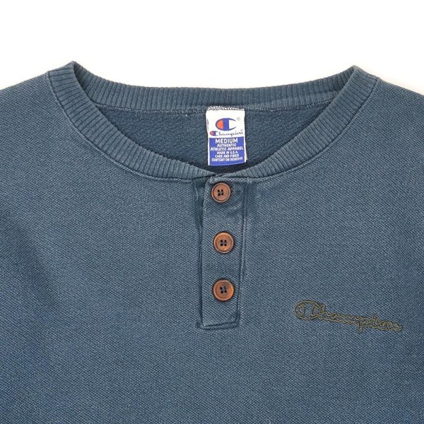 画像3: 90's Champion ヘンリーネック コットンピケカットソー "MADE IN USA" (3)