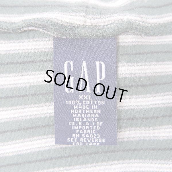 画像2: 90's OLD GAP マルチボーダー柄 L/S タートルネックカットソー (2)