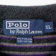 画像2: 90's Polo Ralph Lauren マルチボーダー柄 L/S ポロシャツ (2)