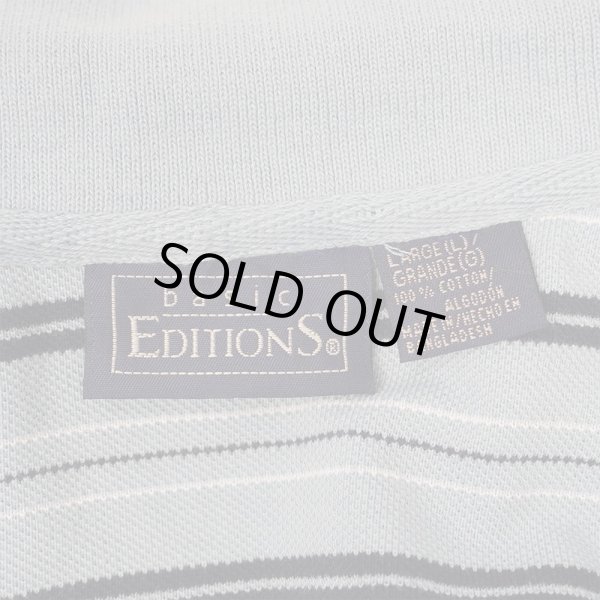 画像2: 90's BASIC EDITIONS マルチボーダー ポロシャツ "DEADSTOCK / BLUE BASE" (2)