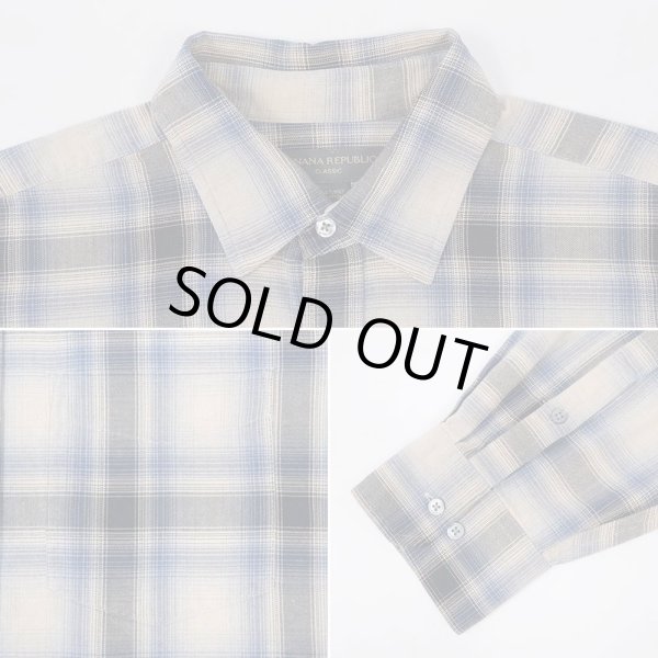 画像4: Early 00's Banana Republic レギュラーカラーシャツ ”オンブレチェック柄” (4)