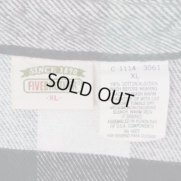 画像3: 90's FIVE BROTHER ヘビーネルシャツ "MADE IN USA" (3)