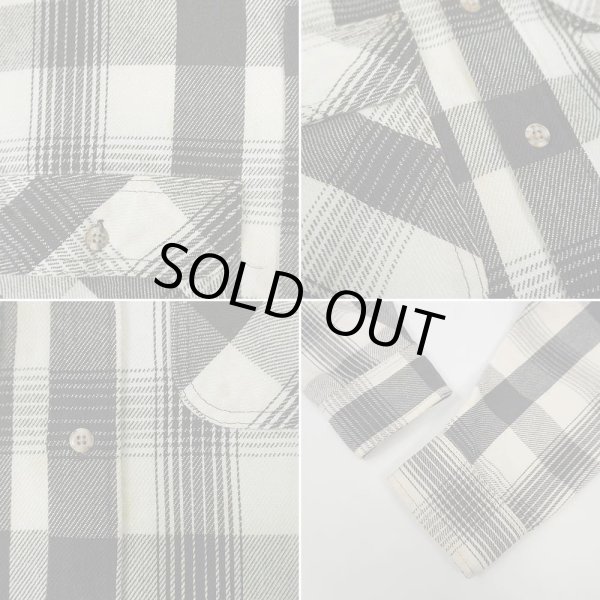 画像4: 90's FieldMaster ヘビーネルシャツ "MADE IN USA / BLACK×WHITE" (4)