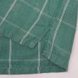 画像4: 90's ST JOHN'S BAY S/S コットンリネン レギュラーカラーシャツ "Blue Green Plaid" (4)