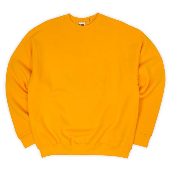 画像1: 90-00's Fruit of the loom ブランクスウェット "DEADSTOCK / YELLOW" (1)