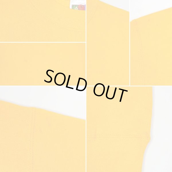 画像3: 90-00's Fruit of the loom ブランクスウェット "DEADSTOCK / YELLOW" (3)