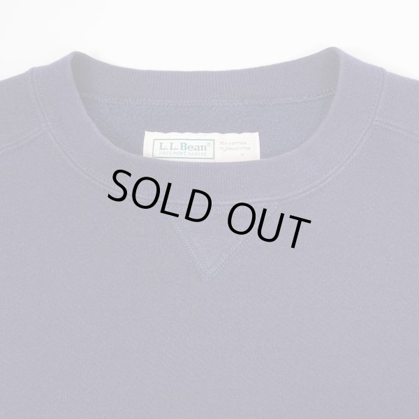画像3: 90's L.L.Bean × RUSSELL 前V ブランクスウェット "MADE IN USA / FADE NAVY" (3)