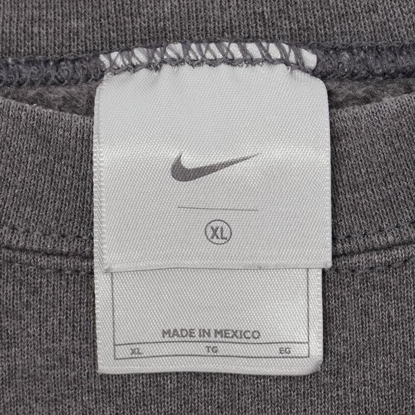 画像2: 00's NIKE ロゴ刺繍 スウェット "CHARCOAL" (2)