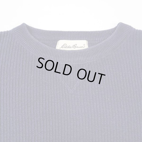 画像3: 90's Eddie Bauer 前V コットンニット "白タグ / MADE IN USA" (3)