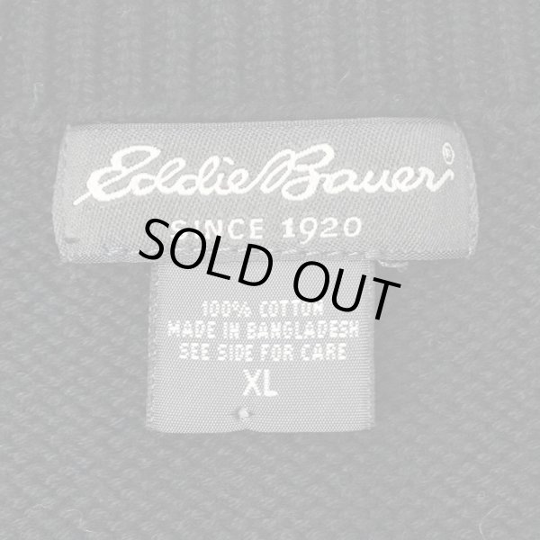 画像2: 00's Eddie Bauer コットンニット “BLACK” (2)