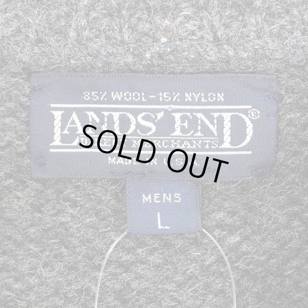 画像2: 90's LANDS' END ヘンリーネック ウールニット "MADE IN USA" (2)