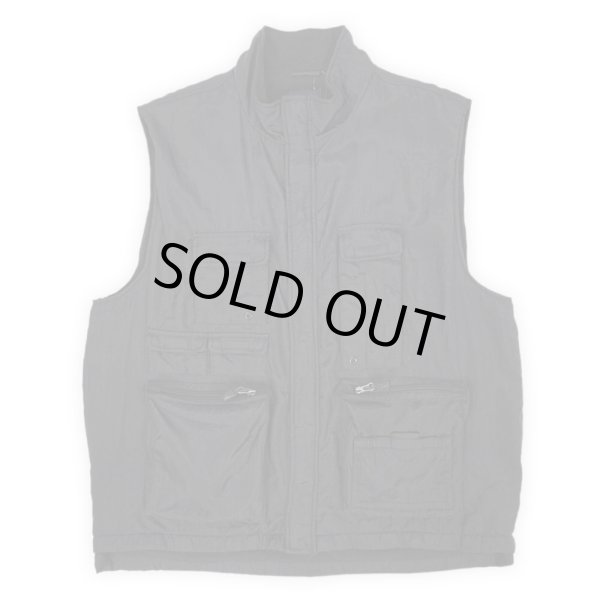 画像1: 00's OLD GAP フリースライナー ナイロンベスト "BLACK" (1)