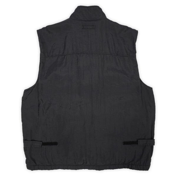 画像2: 00's OLD GAP フリースライナー ナイロンベスト "BLACK" (2)